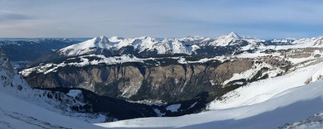 Overlooking a snowy resort from the high places of the world