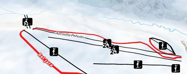 Piste map of the resort Caviahue