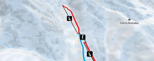 Piste map of the resort Centro de Esquí Valles del Plata (Vallecitos)