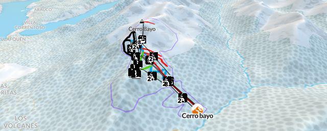 Piste map of the resort Cerro Bayo