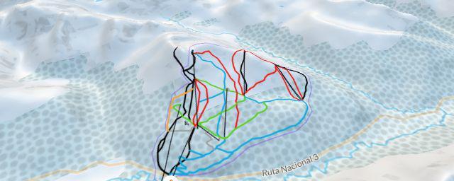 Piste map of the resort Cerro Castor