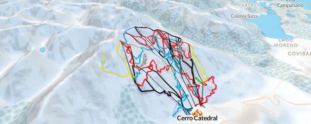 Piste map of the resort Cerro Catedral