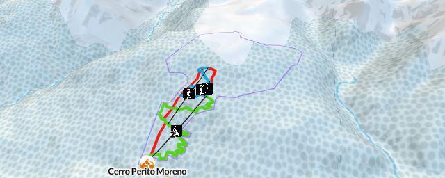 Piste map of the resort Cerro Perito Moreno