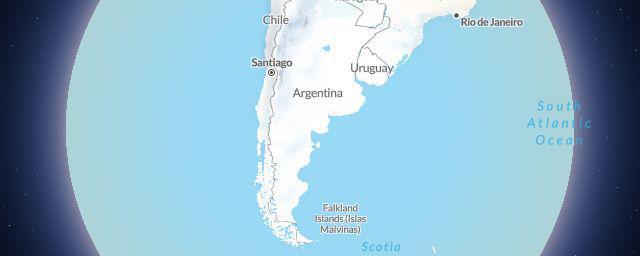 Piste map of the region Argentina
