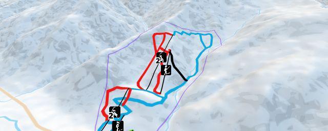 Piste map of the resort Los Penitentes
