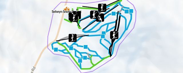 Piste map of the resort Selwyn Snow Resort