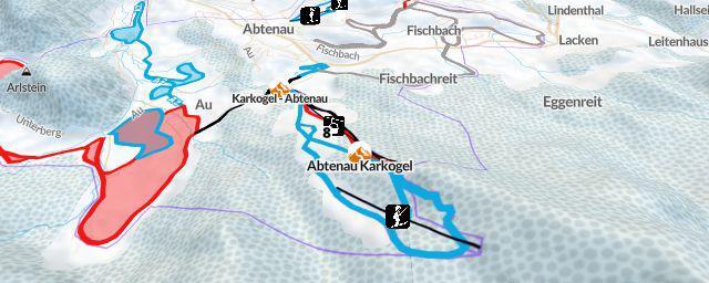 Piste map of the resort Abtenau Karkogel