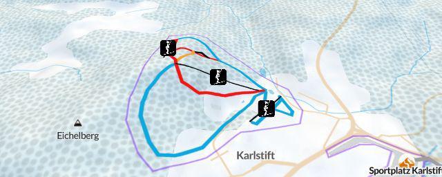Piste map of the resort Aichelberglifte Karlstift