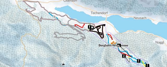 Piste map of the resort Bergbahn Weissensee