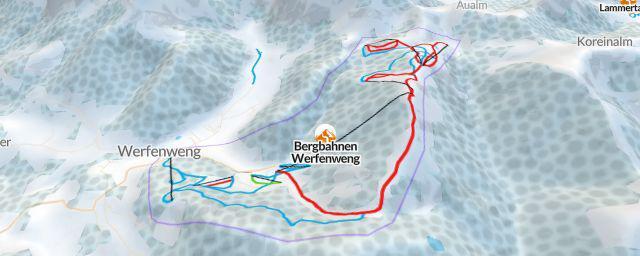 Piste map of the resort Bergbahnen Werfenweng