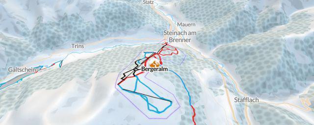 Piste map of the resort Bergeralm