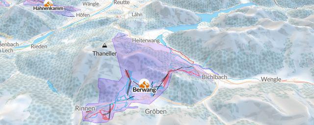 Piste map of the resort Berwang