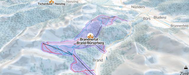 Piste map of the resort Brandnertal – Brand/​Bürserberg