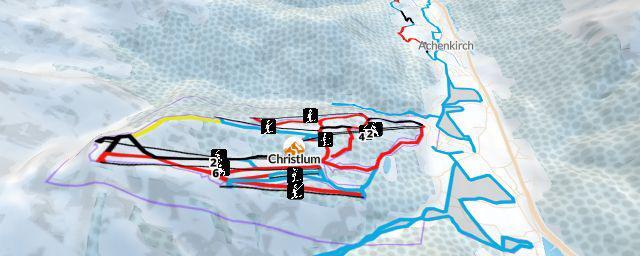 Piste map of the resort Christlum