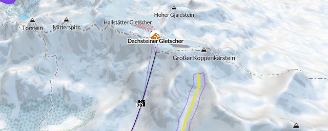 Piste map of the resort Dachsteiner Gletscher
