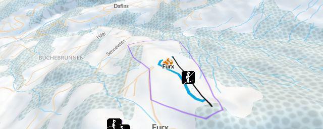 Piste map of the resort Furx