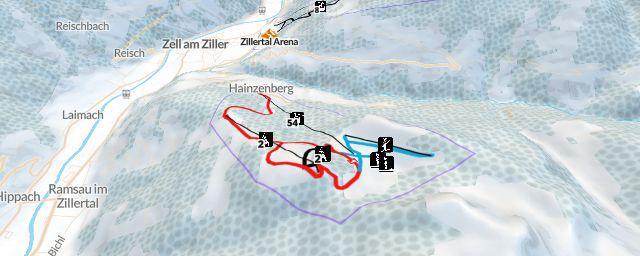 Piste map of the resort Gerlosstein / Hainzenberg