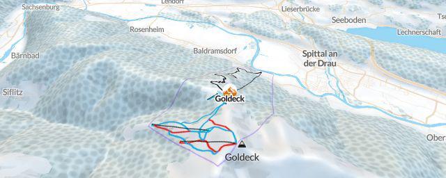 Piste map of the resort Goldeck