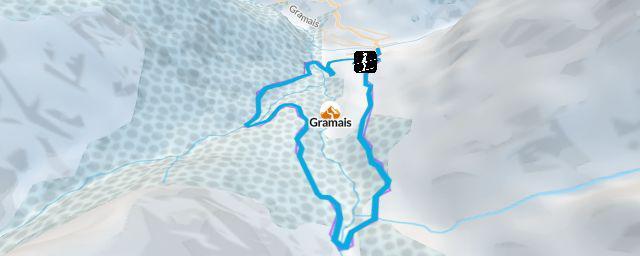 Piste map of the resort Gramais
