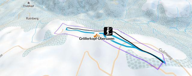 Piste map of the resort Gröllerkopf-Übersaxen