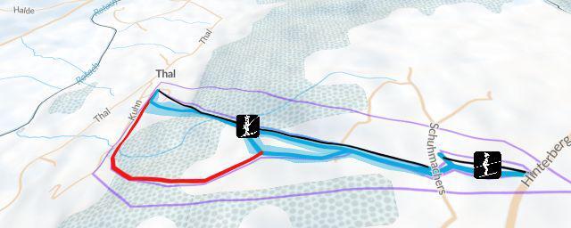 Piste map of the resort Hagenberg Sulzberg-Thal