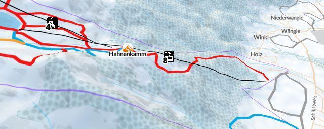 Piste map of the resort Hahnenkamm