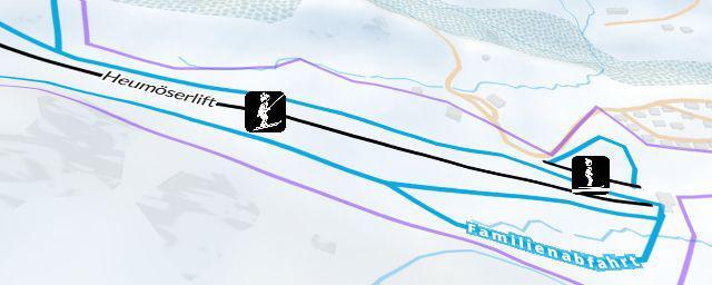 Piste map of the resort Heumöserlift