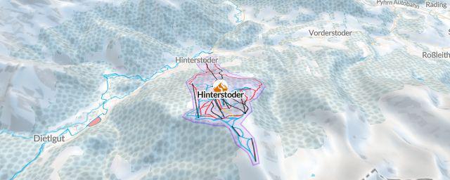 Piste map of the resort Hinterstoder