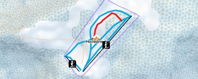 Piste map of the resort Hochbärneck
