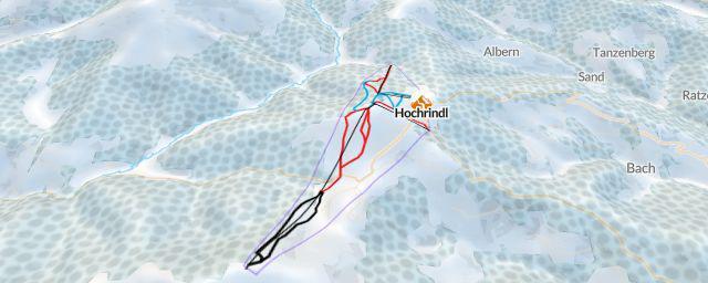 Piste map of the resort Hochrindl