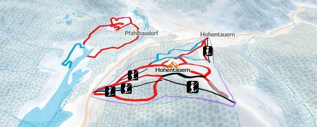 Piste map of the resort Hohentauern