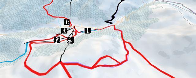 Piste map of the resort Innerkrems