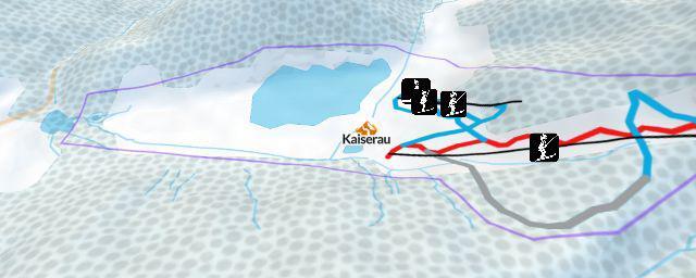 Piste map of the resort Kaiserau
