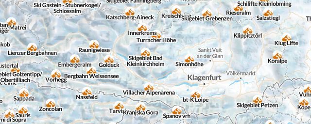 Piste map of the region Kärnten