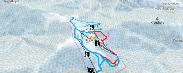 Piste map of the resort Klippitztörl