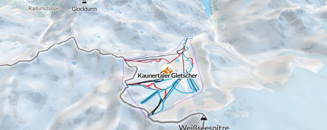 Piste map of the resort Kaunertaler Gletscher