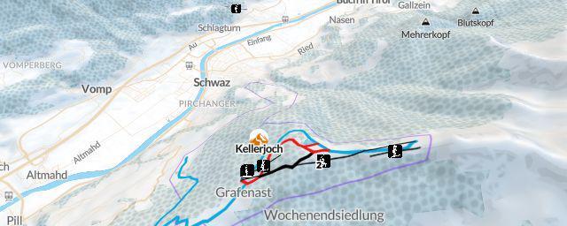 Piste map of the resort Kellerjoch