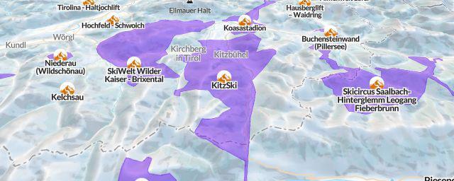 Piste map of the resort KitzSki