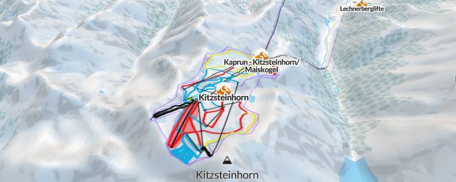 Piste map of the resort Kitzsteinhorn