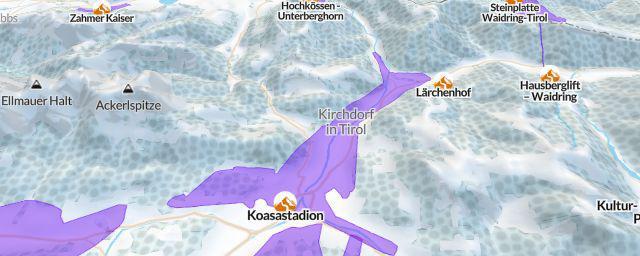 Piste map of the resort Koasastadion