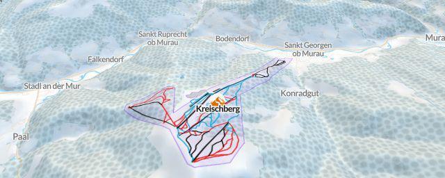 Piste map of the resort Kreischberg