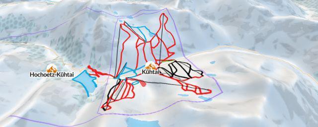 Piste map of the resort Kühtai
