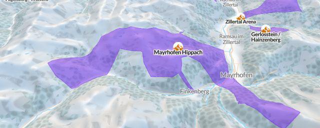 Piste map of the resort Mayrhofen Hippach
