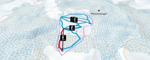 Piste map of the resort Modriach-Winkel Hoislifte