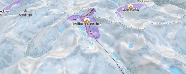 Piste map of the resort Mölltaler Gletscher