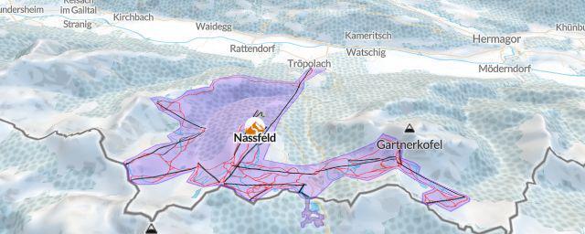 Piste map of the resort Nassfeld