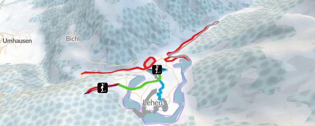 Piste map of the resort Niederthai