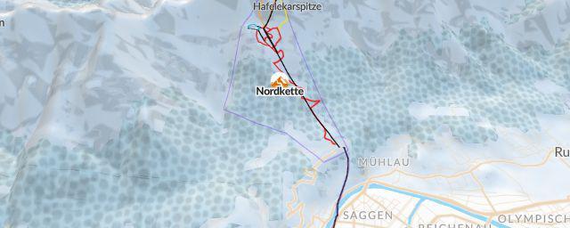 Piste map of the resort Nordkette