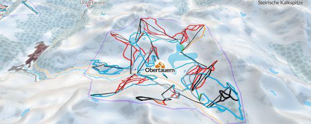 Piste map of the resort Obertauern