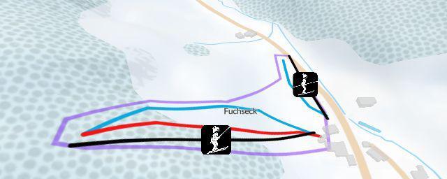 Piste map of the resort Oberwaldlifte